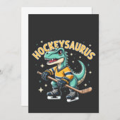 Hockeysaurus Eishockey Dinosaurier Liebhaber Einladung (Vorne/Hinten)