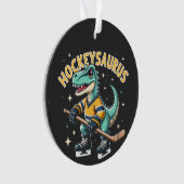 Hockeysaurus Eishockey Dinosaurier Liebhaber Ornament (Vorderseite)