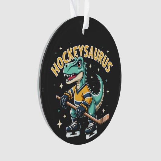 Hockeysaurus Eishockey Dinosaurier Liebhaber Ornament (Vorderseite)