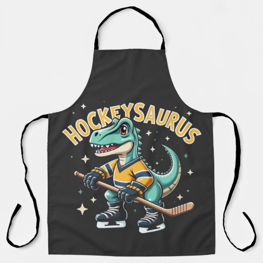 Hockeysaurus Eishockey Dinosaurier Liebhaber Schürze (Vorderseite)