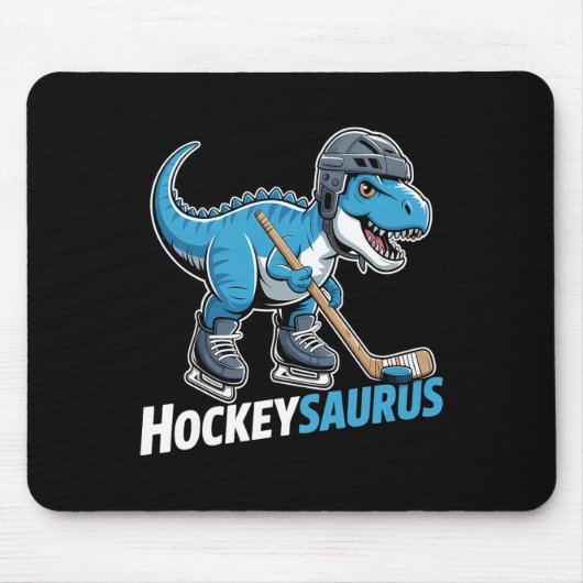 Hockeysaurus Eishockeyspieler Dinosaurier T-Rex Di Mousepad (Vorne)