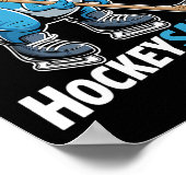 Hockeysaurus Eishockeyspieler Dinosaurier T-Rex Di Poster (Ecke)