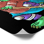Hockeysaurus Kinder T-Rex Dinosaur mit Eishockey-S Poster (Ecke)