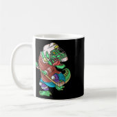 Hockeysaurus Kinder T-Rex Dinosaur mit Eishockeysc Kaffeetasse (Links)