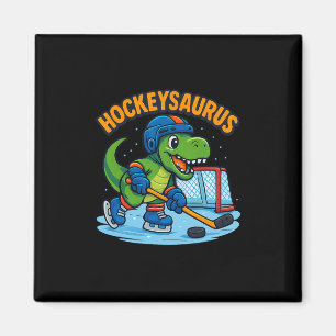 Hockeysaurus Lustiger Dinosaurier Eishockey Kinder Magnet