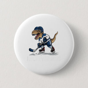 Hockeysaurus Lustiger Dinosaurier Hockey Kinder Ho Button