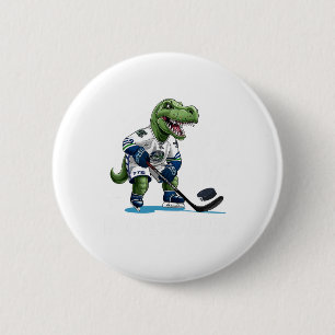 Hockeysaurus Lustiger Dinosaurier Hockey Kinder Ho Button