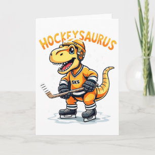 Hockeysaurus Lustiger Dinosaurier Hockey Kinder Ho Karte