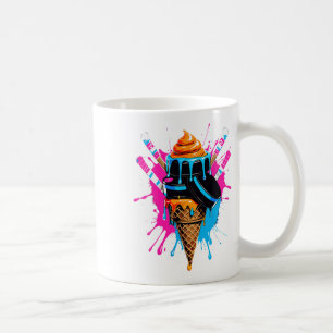 Hockeyschläger Eiscreme Streusel Tropf Sport Junge Kaffeetasse