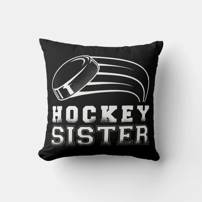 Hockeyschläger Eishockeyspieler für Mädchen Kissen (Vorderseite)