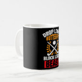Hockeyschläger fallen wie ein Schmetterlingsblock Kaffeetasse (Vorderseite Links)
