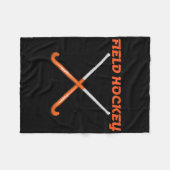 Hockeyschläger Fleecedecke (Vorderseite (Horizontal))