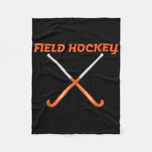 Hockeyschläger Fleecedecke (Vorderseite)