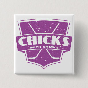 Hockeyschläger mit Sticks Button