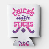 Hockeyschläger mit Sticks Dosenkühler (Rückseite)