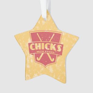 Hockeyschläger mit Sticks Holiday Ornament