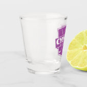 Hockeyschläger mit Sticks Schnapsglas (Links)