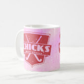 Hockeyschläger mit Sticks-Tasse Kaffeetasse (Vorderseite Links)