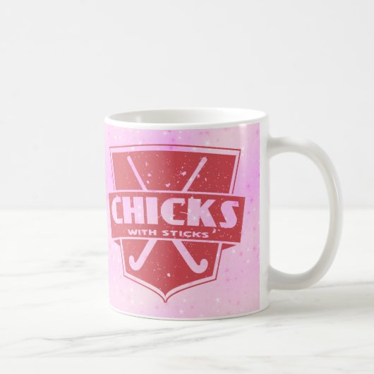 Hockeyschläger mit Sticks-Tasse Kaffeetasse (Rechts)