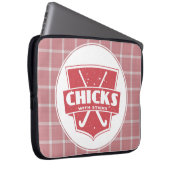 Hockeyschläger mit Sticks und Laptop-Sieb Laptopschutzhülle (Vorne Rechts)