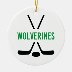 Hockeyschläger Personalisiert Keramik Ornament