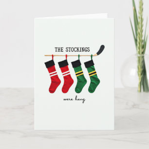 Hockeyschläger Strümpfe wurden Sport Weihnachten a Karte
