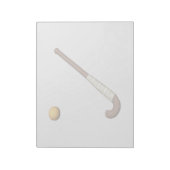 Hockeyschläger und Ball Notizblock (Rotiert)