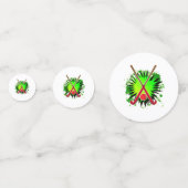 Hockeyschläger und Kugelschreiber Konfetti (Vorderseiten)