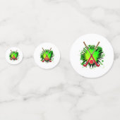 Hockeyschläger und Kugelschreiber Konfetti (Rückseiten)