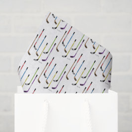 Hockeyschläger und Puck Seidenpapier