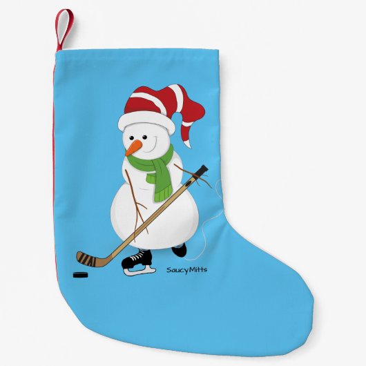 Hockeysnowman-WeihnachtsStrumpf Kleiner Weihnachtsstrumpf (Vorderseite)
