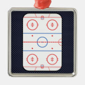 Hockeyspiel-Begleiter-Kohlenstoff-Faser-Art Silbernes Ornament (Vorne)