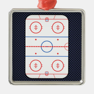 Hockeyspiel-Begleiter-Kohlenstoff-Faser-Art Silbernes Ornament