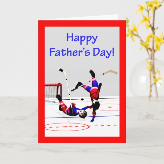 Hockeyspiel des Vaters Karte (Gelbe Blume)