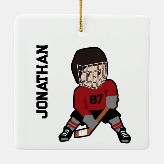 Hockeyspiel Keramikornament (Rückseite)