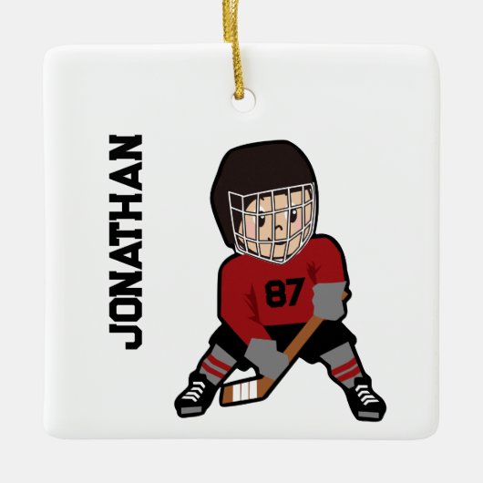 Hockeyspiel Keramikornament (Vorderseite)