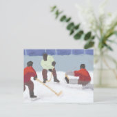 Hockeyspiel, Postkarte (Stehend Vorderseite)