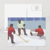 Hockeyspiel, Postkarte (Vorne/Hinten)