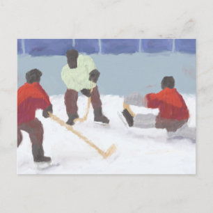 Hockeyspiel, Postkarte