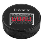 Hockeyspiel - Schwarzes Personalisiertes Eis Eishockey Puck (3/4)