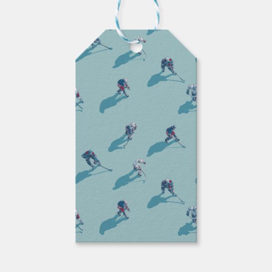 Hockeyspieler auf Eis Geschenkanhänger (Vorderseite)