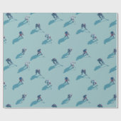 Hockeyspieler auf Eis Geschenkpapier (Flach)