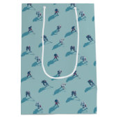 Hockeyspieler auf Eis Mittlere Geschenktüte (Rückseite)