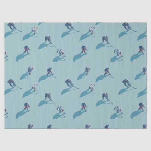 Hockeyspieler auf Eis Seidenpapier (Vorderseite)