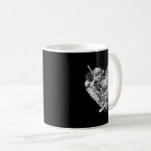 Hockeyspieler-Ausrüstung Herzform Liebe Kaffeetasse (VorderseiteRechts)