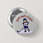 Hockeyspieler Button (Vorne & Hinten)