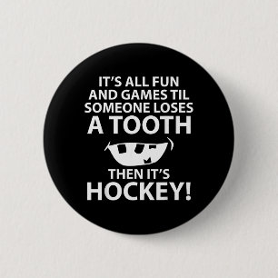 Hockeyspieler, dem es nur ums Vergnügen geht Button