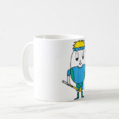 Hockeyspieler Ei Kaffeetasse (Vorderseite Links)