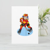 Hockeyspieler Einladung (Stehend Vorderseite)