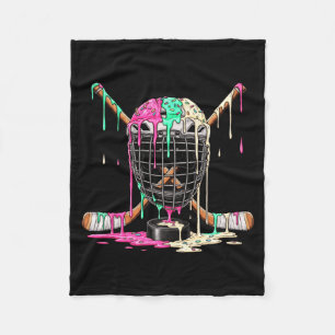 Hockeyspieler Eiscreme Tropf Jungen Kinder Eishock Fleecedecke